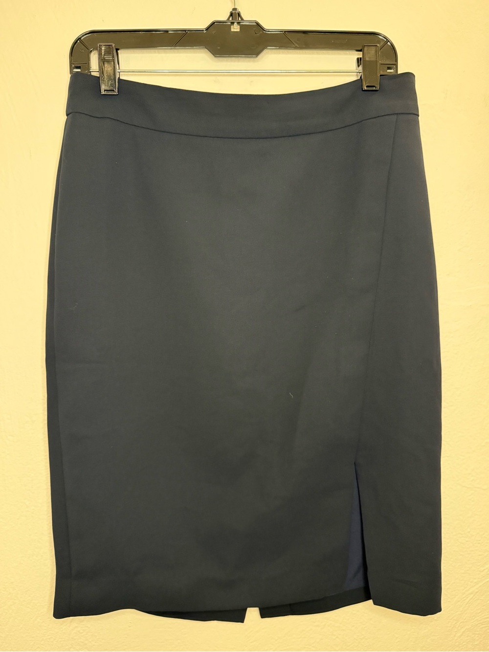 Talbots Navy Pencil Skirt with Side Slit